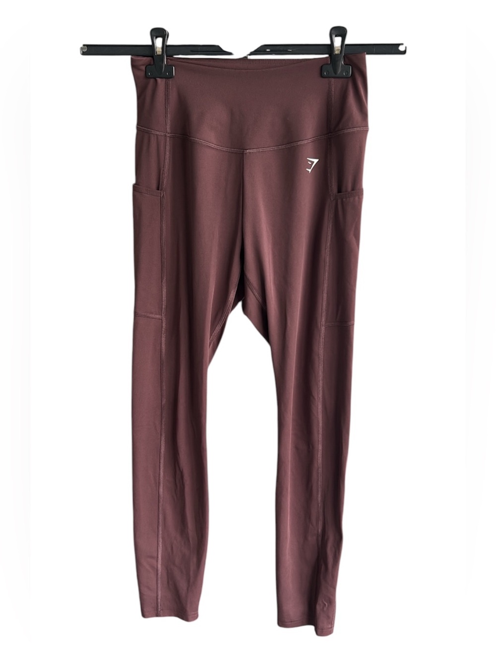 Gymshark Mid-Rise Leggings in Dusty Plum with Logo
